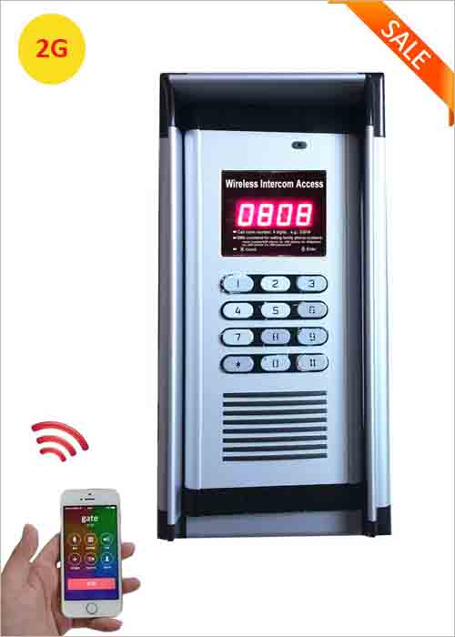 2G Wireless GSM Villa Office Building Apartment Intercom Access Control System Remote Control Free Charge Phone Call Remote Unlock GSM Gate Opener Two-way Voice WIA-200A