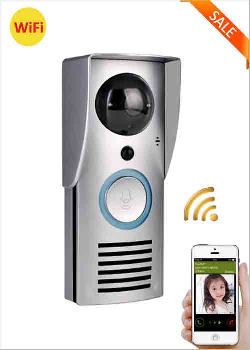 WiFi Visual Intercom Video Door Bell HD Night Vision PIR Motion Detection Support IOS Android System Mobile Phone Remotely Unlock Monitoring Two-way Voice Doorbell VF-DB02