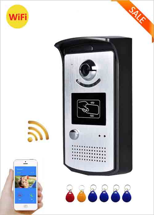 WiFi Video Doorbell Wireless Two Way Voice Intercom   Remotely Unlock Monitor ID Card Key Tag Open Gate PIR   Motion Detection IR Night Vision ONVIF TCP IP P2P Home Doorbell VF-DB03