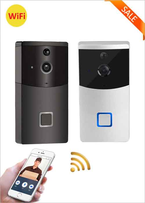 WiFi Video Doorbell Night Vision HD Camera Wireless Two-way Audio Doorbell Phone Battery Powered Mobile APP Remotely Monitoring For Home Apartment Villa VF-DB05