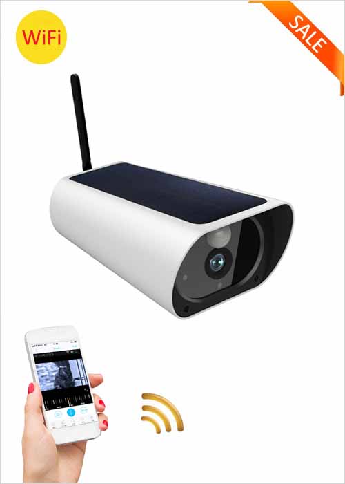 WiFi Solar Camera Outdoor Waterproof Smart IP Camera Solar Panel Battery Dual Powered Home Security Wireless APP Remote Monitoring Recording Viewing 2MP Indoor Camera VF-S9