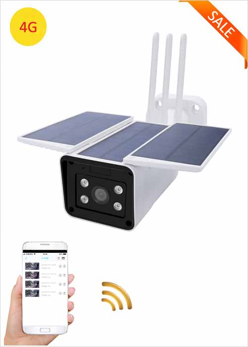 4G Solar Monitoring Camera Outdoor Low Power Built-in Battery IP Camera Day Night Full Color HD Night Vision Wireless Network Camera Mobile Remote Viewing Security Camera VF-S5