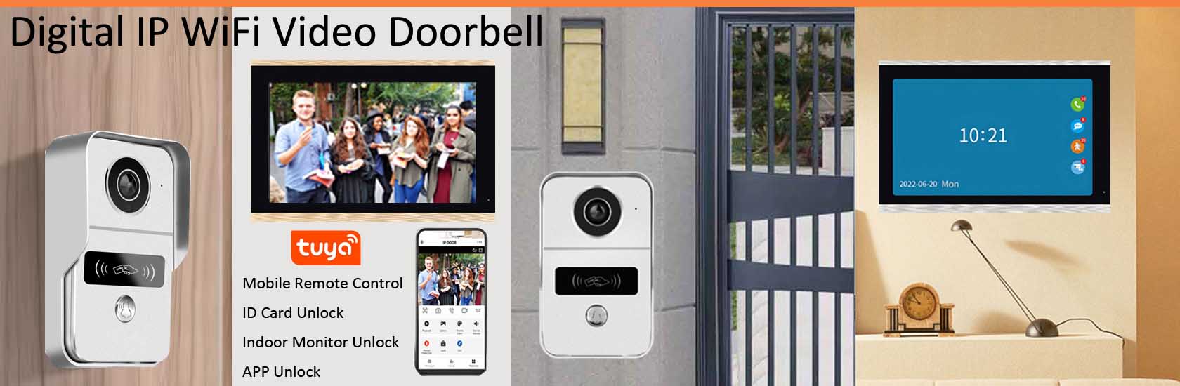 WiFi Video Doorbell with Indoor Monitor VF-DB04S