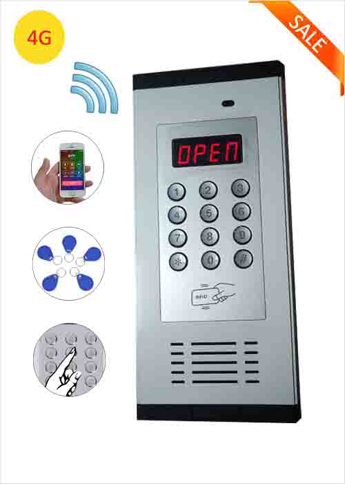 4G GSM Wireless Apartment Access Control Building Office Villa Intercom System Free Phone Call Remote Unlock IC Card Password Open Gate Two Way Voice Non-visual Intercom WIA-200C