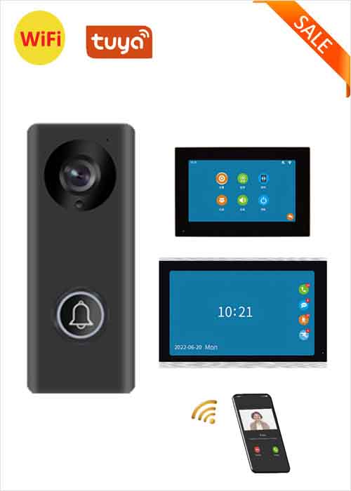 Digital IP Visual Intercom Video Doorbell HD Night Vision PIR Motion Detection Mobile Phone Remote Control APP Indoor Monitor Unlock Monitoring Two-way Voice Door Phone VF-DB02S