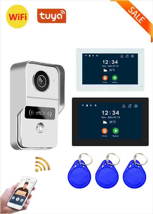 2ͿѻWIFI˫ƵԽIPӶԽ¥ϵͳͿѻAPPԶ̿IC710ڻҹӱ¥2MPͷ VF-DB04S-2 Wire
